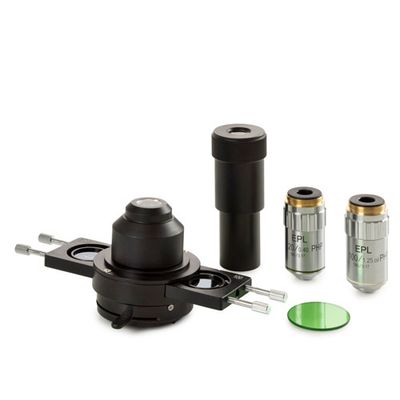 Phasenkontrast-Abbe-Kondensor mit Schlitten für E-Plan EPLPH 20/S100 Phasenkontrastobjektive, Schlitten mit 20- und 100-facher Phase, Teleskop und Grünfilter