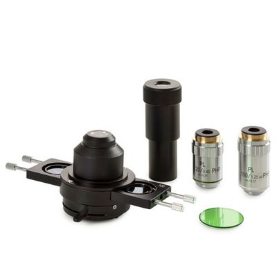 Phasenkontrast-Abbe-Kondensor mit Schlitten für Plan PLPHi 20/S100 Phasenkontrast-Unendlichkeitskorrekturobjektive, Schlitten mit 20- und 100-fachen Phasen, Teleskop und Grünfilter