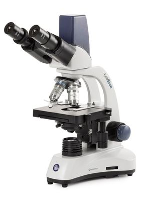Bioculaire EcoBlue digital EC.1657 avec objectifs 4x/10x/S40x/S100x, sans table croisée