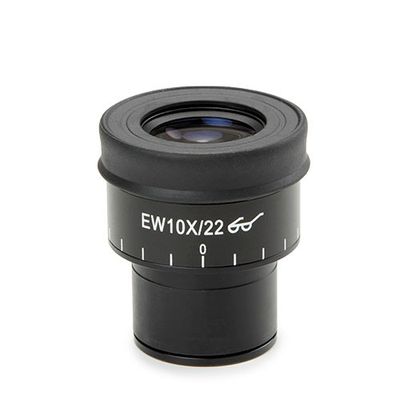 Oculare EWF 10x/22 mm con mirino e scala 10/100 micrometri per testa serie DZ (1 pezzo)