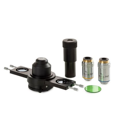 Phasenkontrast-Abbe-Kondensor mit Schlitten für Plan PLPHi 10/S40 Phasenkontrast-Unendlichkeitskorrekturobjektive, Schlitten mit 10- und 40-fachen Phasen, Teleskop und Grünfilter