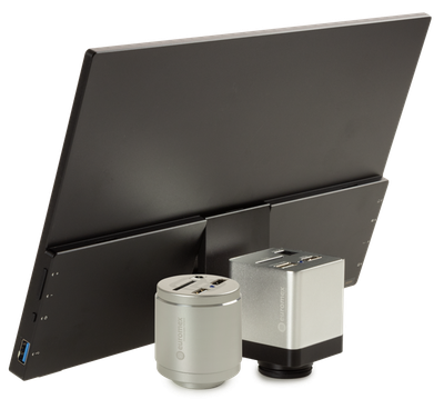 HD Mini color camera VC.3024-HDS with 1/2.8 sensor, 2 MP camera and 12 bit color. With monitor