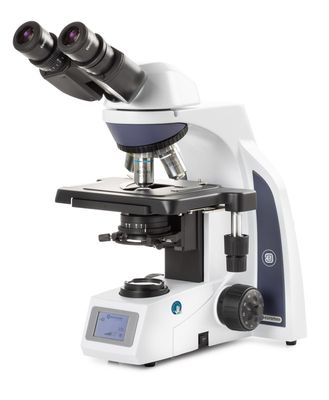 Bioculaire iScope IS.1152-EPLi/SLC avec objectifs E-plan IOS 4x/10x/40x/100x, contrôle intelligent de la lumière et table croisée sans rack (infini)