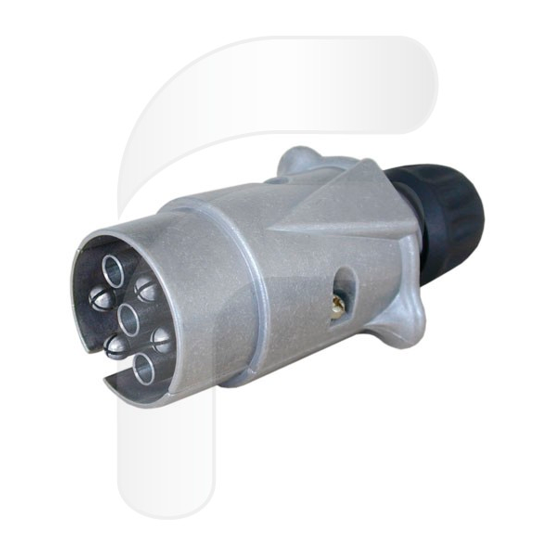 Clavija eléctrica 7 polos metálica  12V ISO1724 para remolque