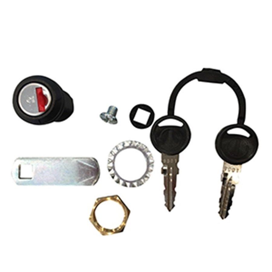 Cerradura de cilindro 180 negro para autocaravana caravana y camper