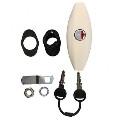 Cerradura push blanca modelo grande para autocaravana caravana y camper