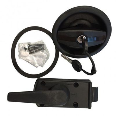 Cerradura con tirador redondo negra Izquierda para autocaravana caravana y camper