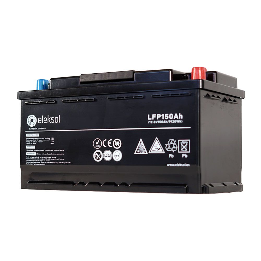 Batería de Litio LiFePO4 Eleksol 12,8V 150Ah Bluetooth y BMS