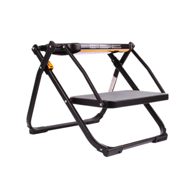 Escalón negro de 2 peldaños plegable