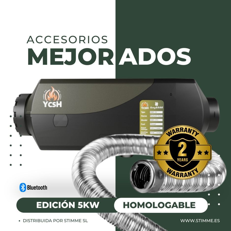 KIT CALEFACCIÓN ESTACIONARIA DIESEL 5KW 12V - HOMOLOGABLE