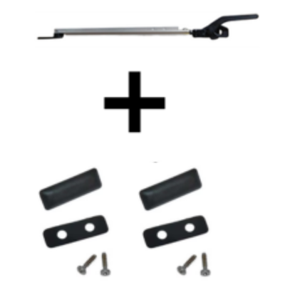 Kit compas auto. 300mm Cierre T Der. con gomas, tornillos y tapa