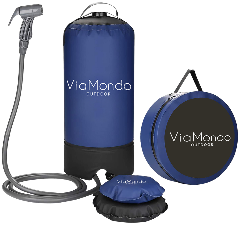 KIT DUCHA EXTERIOR PORTATIL BOMBA DE PIE 12L VIAMONDO