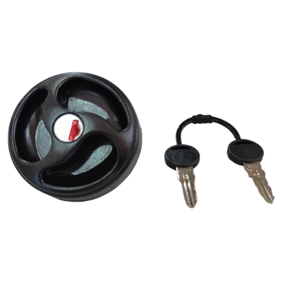 Tapón  con juego de 2 llaves - Negro