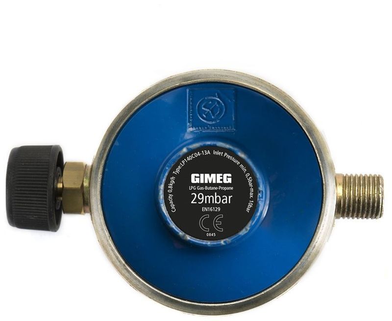 Regulador de Presion de Gas Camping gas 29 MBAR 1/4 pulgada Izquierdas