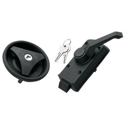 Cerradura con tirador redondo negro derecho Autocaravana caravana camper