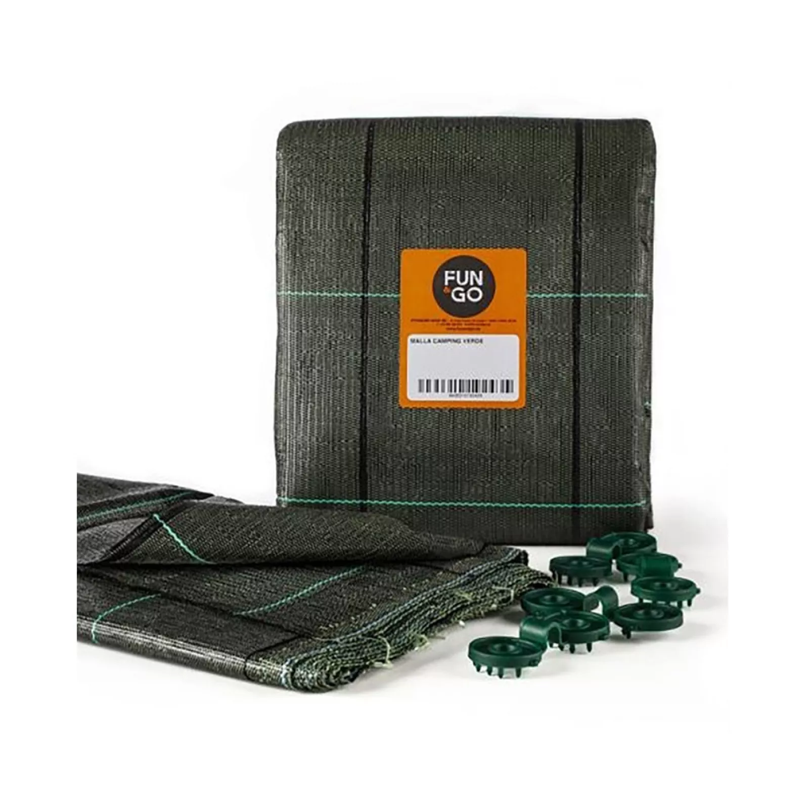 MALLA DE SUELO PARA CAMPING. COLOR VERDE, 3 x 5 m