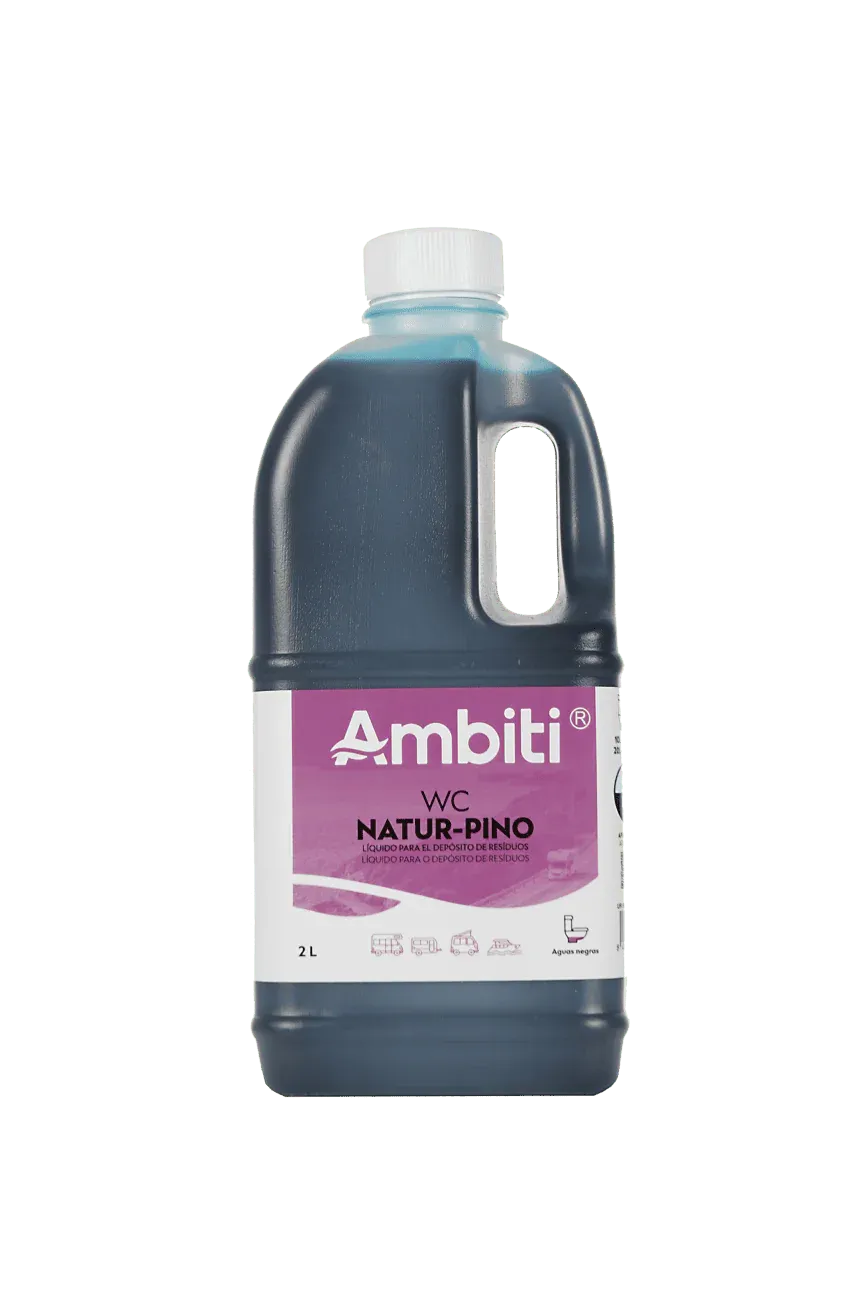 Líquido con olor a pino para depósito de aguas negras Ambiti WC Natur Pino Botella 2L