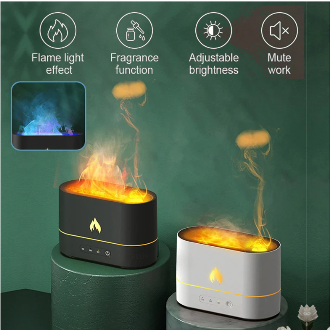 Ultrasonic Flame Air Humidifiers Diffusers