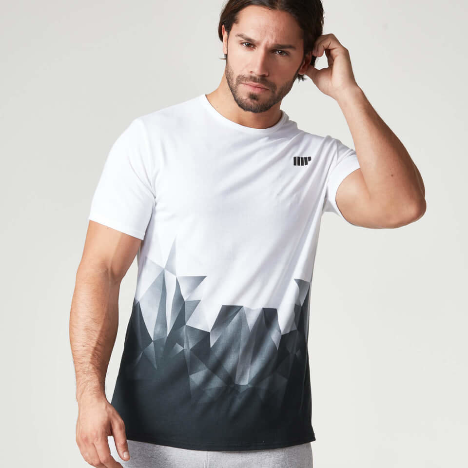 Camiseta con Estampado Digital Geo - S - Azul Camiseta con Estampado Digital Geo - S - Azul