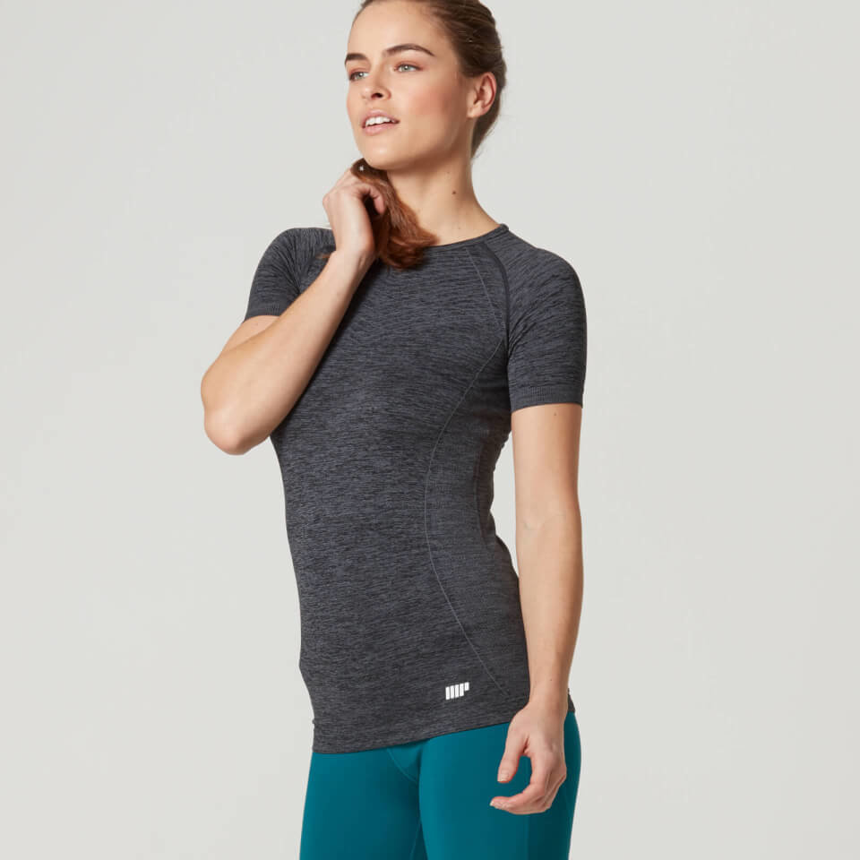Camiseta de Manga Corta Sin Costuras para Mujer de Myprotein - S - Green/Blue Camiseta de Manga Corta Sin Costuras para Mujer de Myprotein - S - Green/Blue