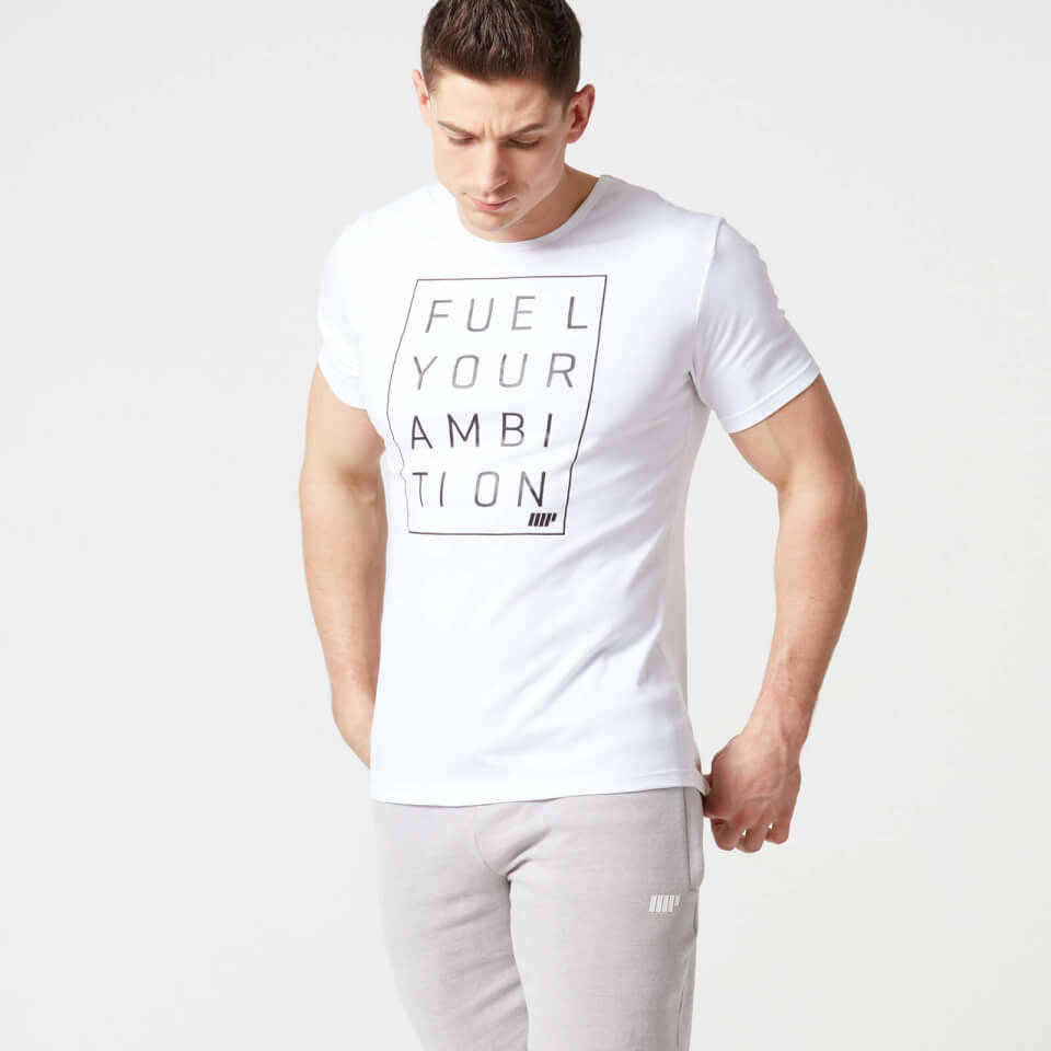 Camiseta Eslogan Core para Hombre de Myprotein - XL - Blanco Camiseta Eslogan Core para Hombre de Myprotein - XL - Blanco