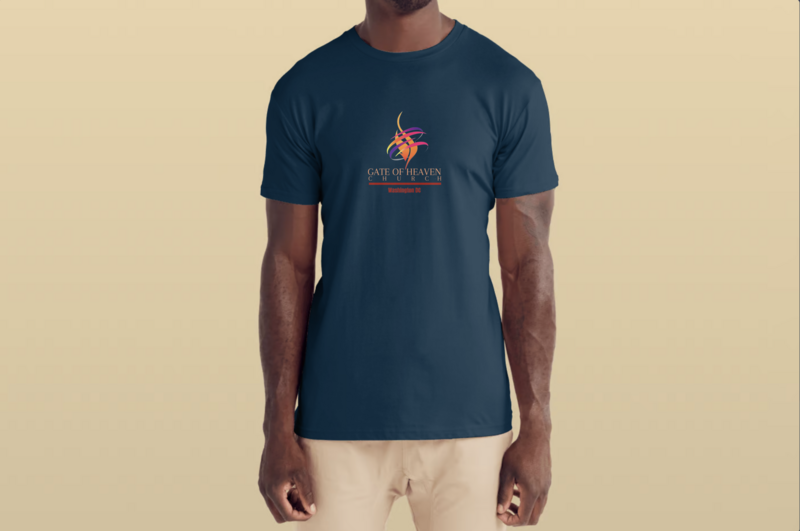 Navy T-shirt Men Full Color