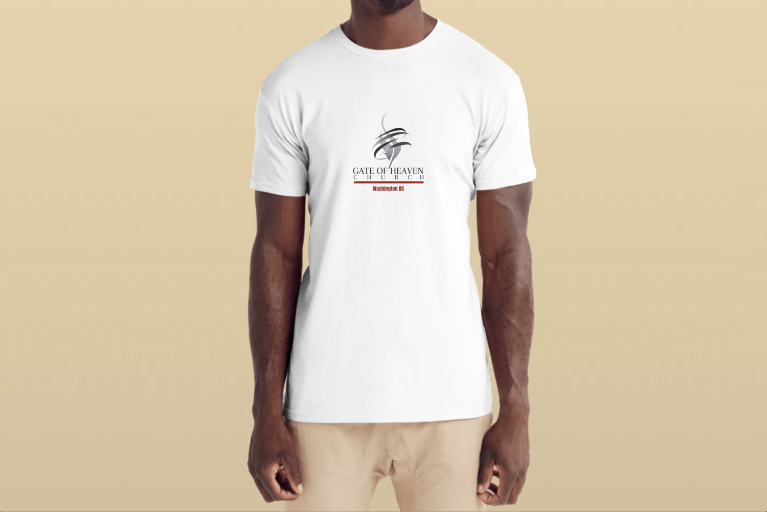 White T-shirt Men Logo 1