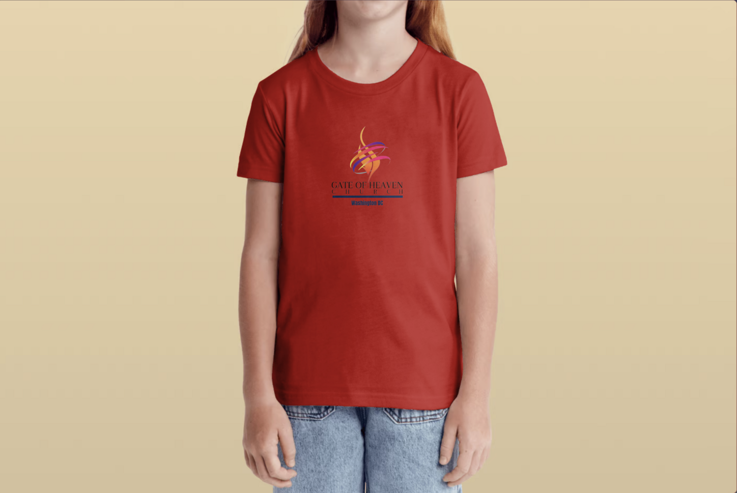 Red T-shirt Youth Full Color