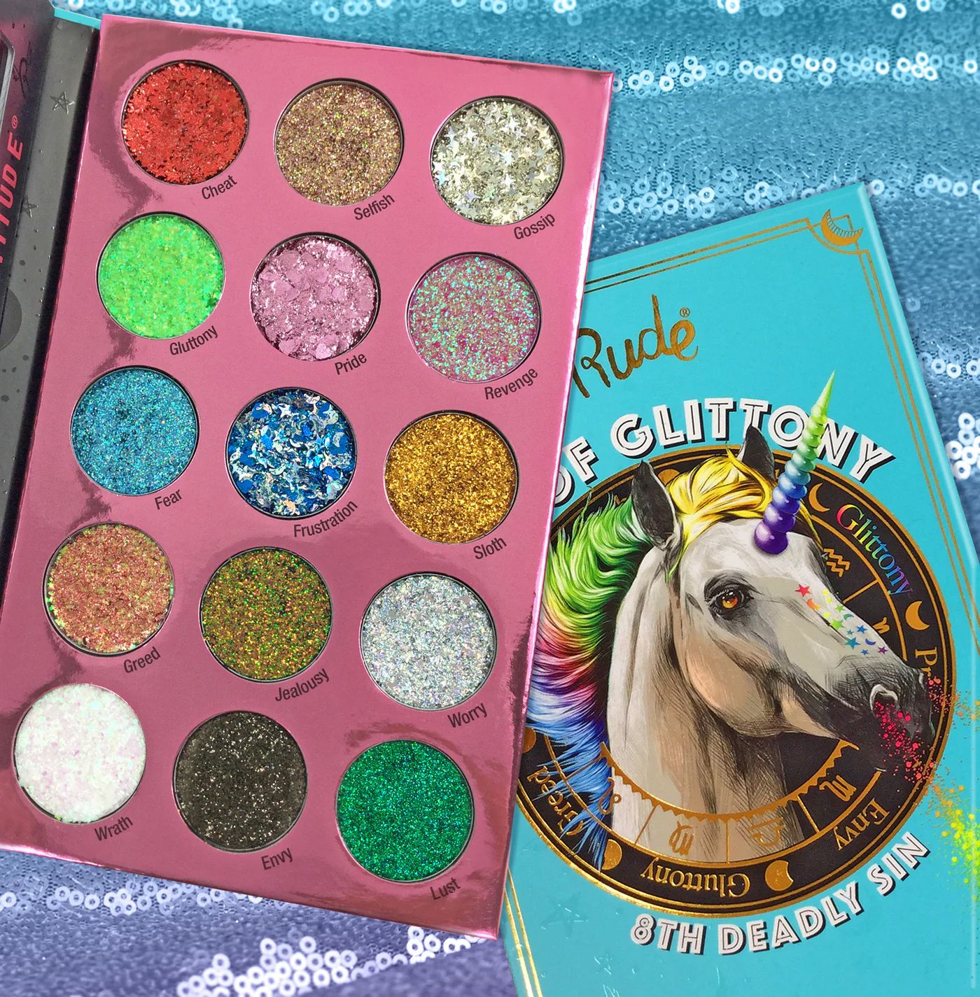 Rude | Sin of Glittony Glitter Palette