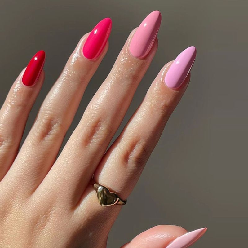 Press-on Nails &quot;50 Shades of Pink&quot;