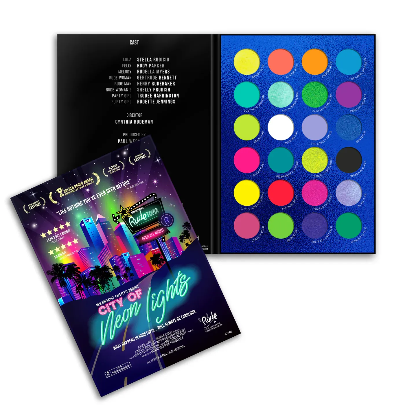 Rude | Eyeshadow Palette &quot;City of Neon Lights&quot;