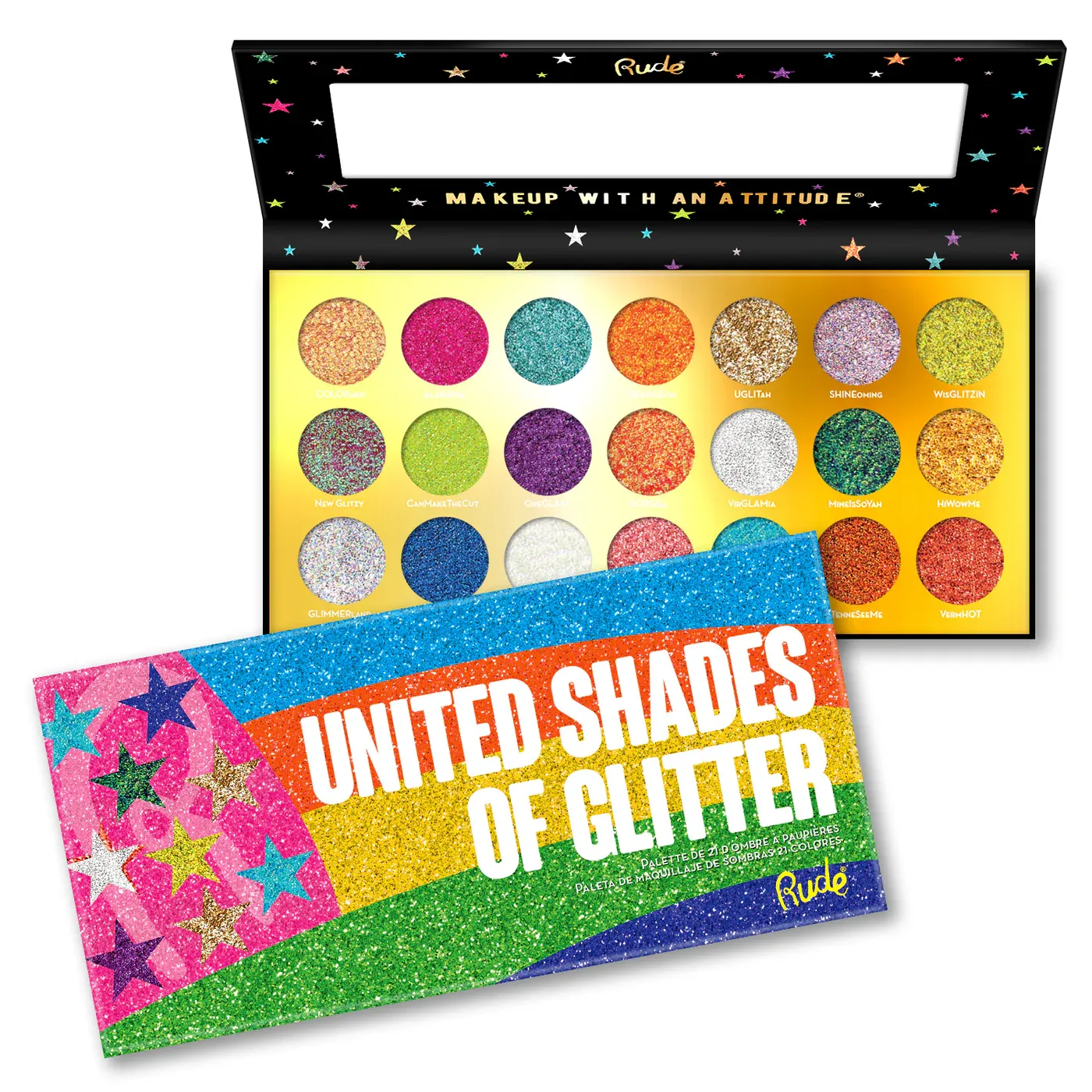 Rude | Eyeshadow Palette &quot;United Shades of Glitter&quot;