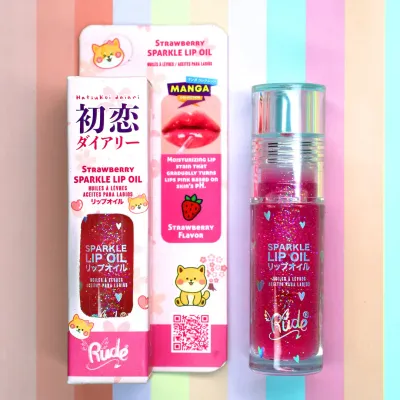 Rude | Manga Collection Sparkle Lip Oil "Strawberry"