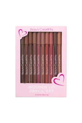 Beauty Creations | Wooden Lip Pencil Set 12 kpl setti