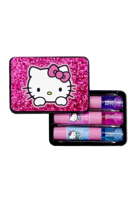 Hello Kitty | Lip Balm &amp; Gloss Set with Glitter Case