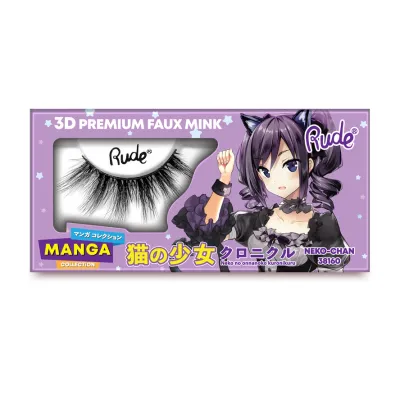 Rude | Manga 3D False Lashes "Purr-Fect Neko-Chan"
