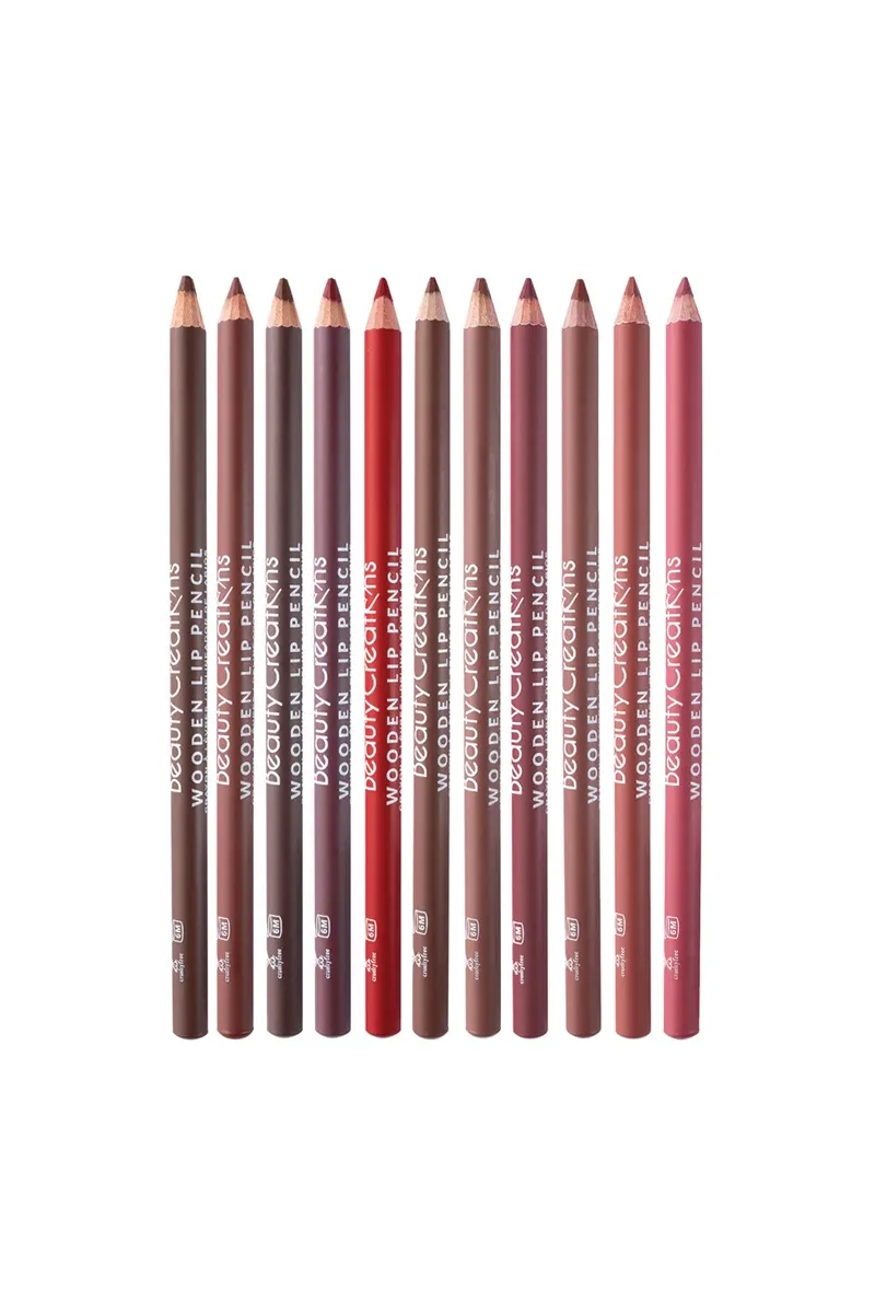 Beauty Creations | Wooden Lip Pencil Set 12 kpl setti