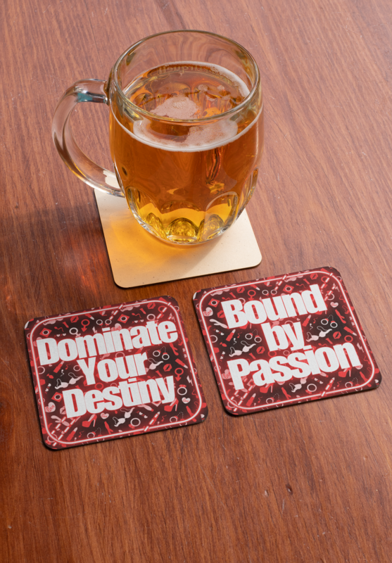 BDSM Kinky Sayings 3.5in x 3.5in Coasters