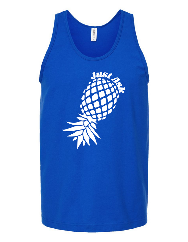 Just Ask Upside Down Pineapple Men&#39;s Vinyl Tank