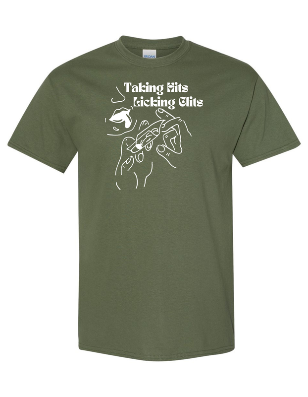 Taking Hits And Licking Clits Men&#39;s Vinyl Shirt