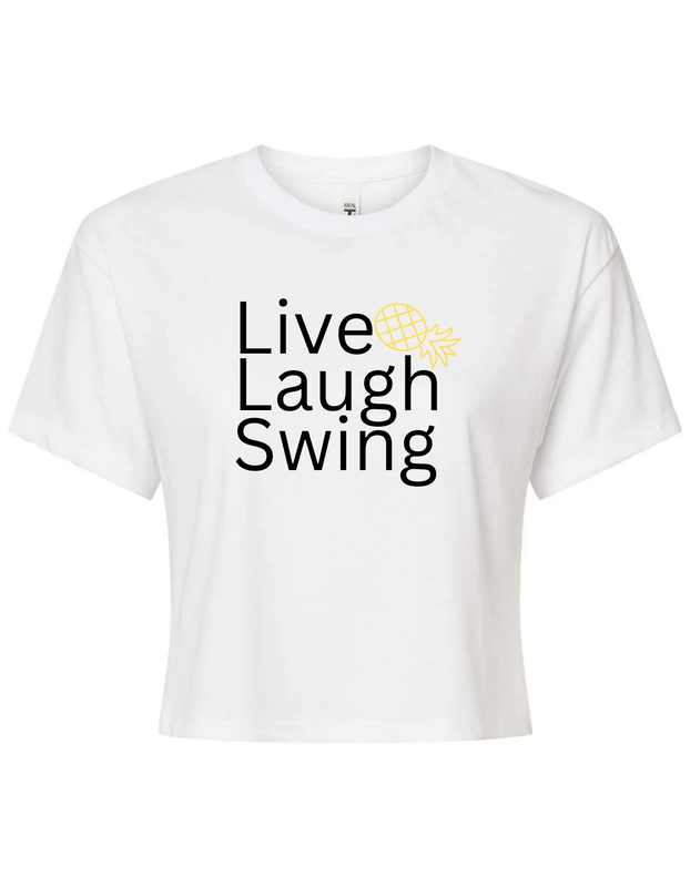 Live Laugh Swing Vinyl Crop Top