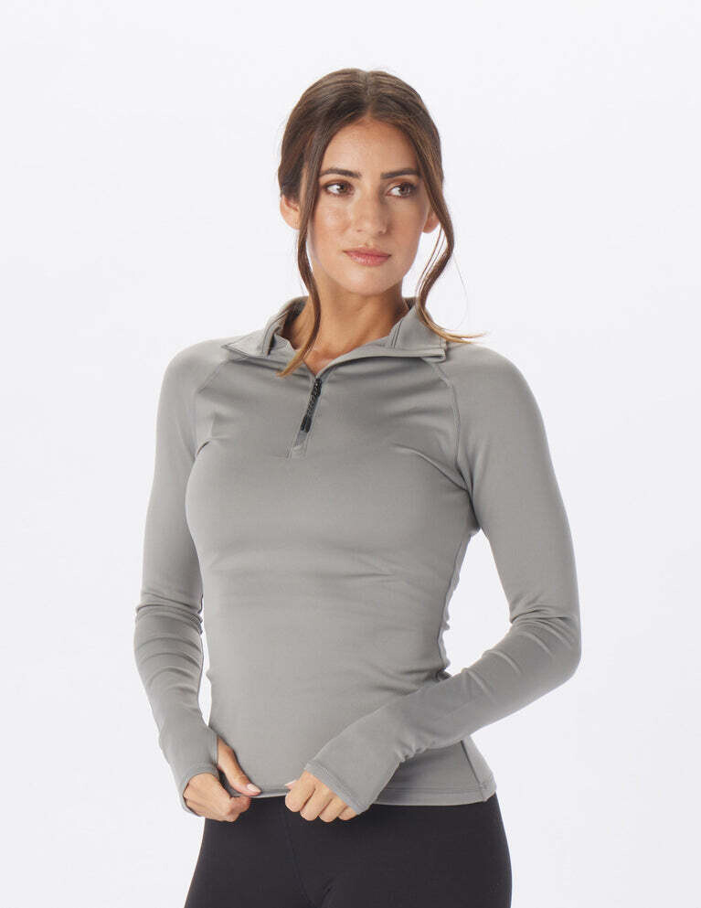 Glyde Quarter Zip Silver Fog  