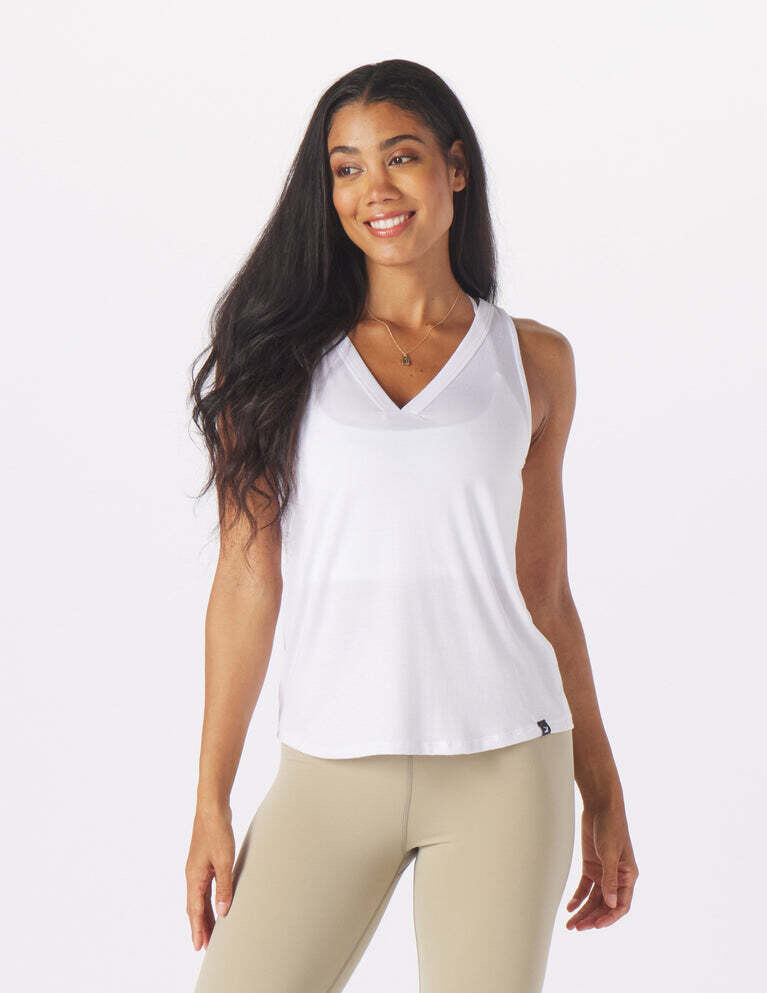 Half Volley Tank White