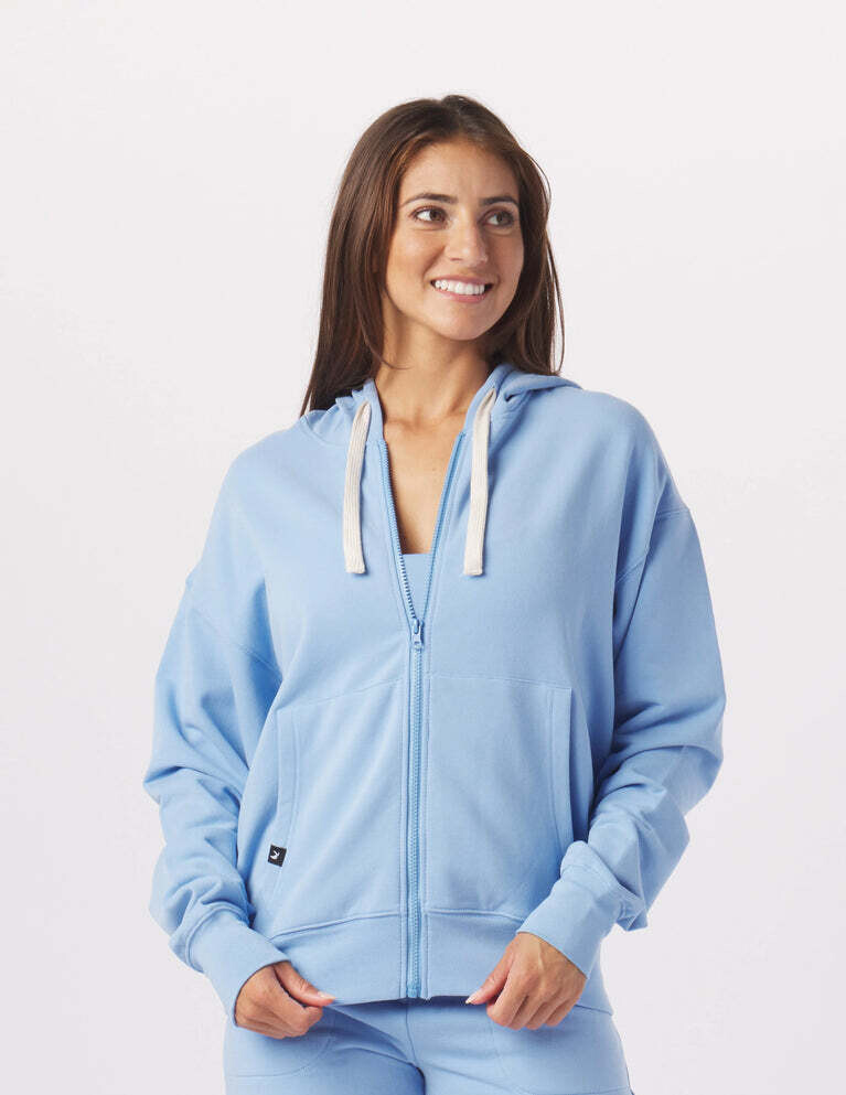 Vintage Oversized Zip Up Ice Blue