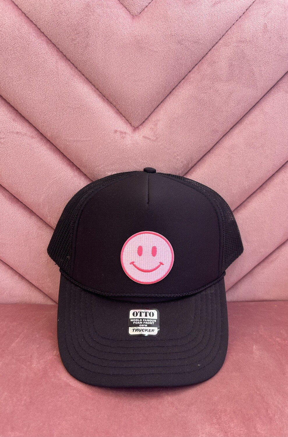 Black Hat Pink Smiley