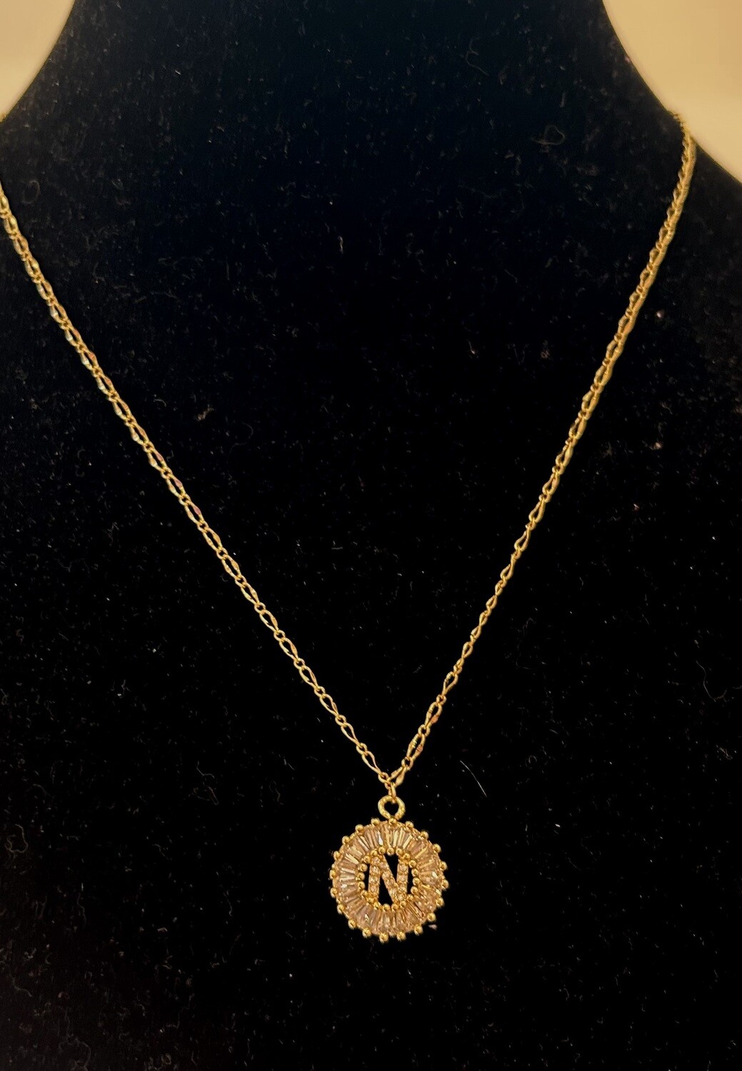 Crystal Initial Necklace
