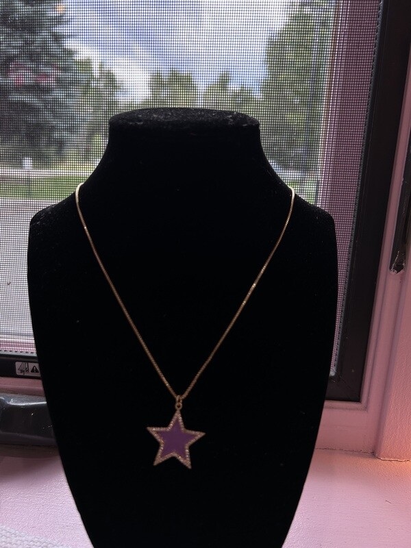 Purple Star Necklace