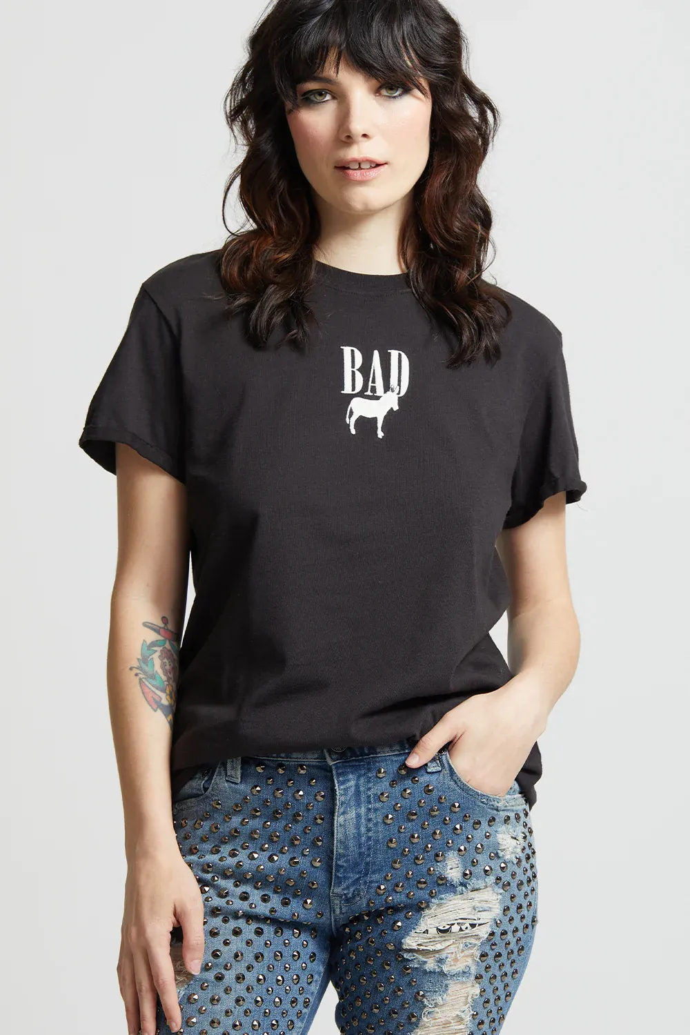 Bad Donkey White Embroidery