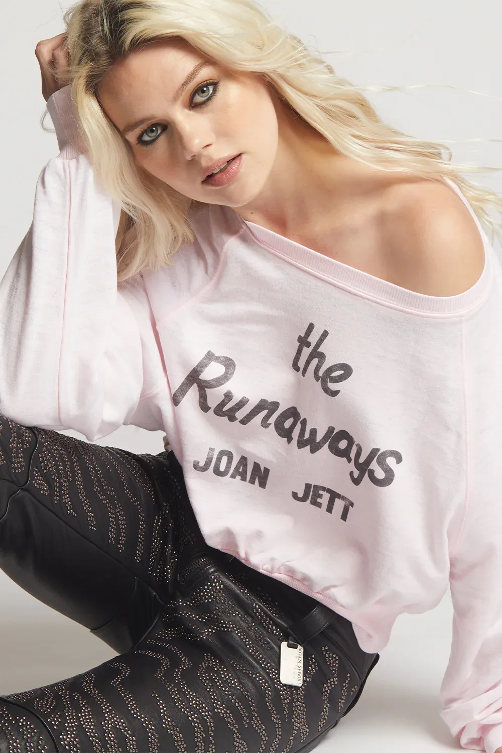 The Runaways Joan Jett Cropped Sweatshirt