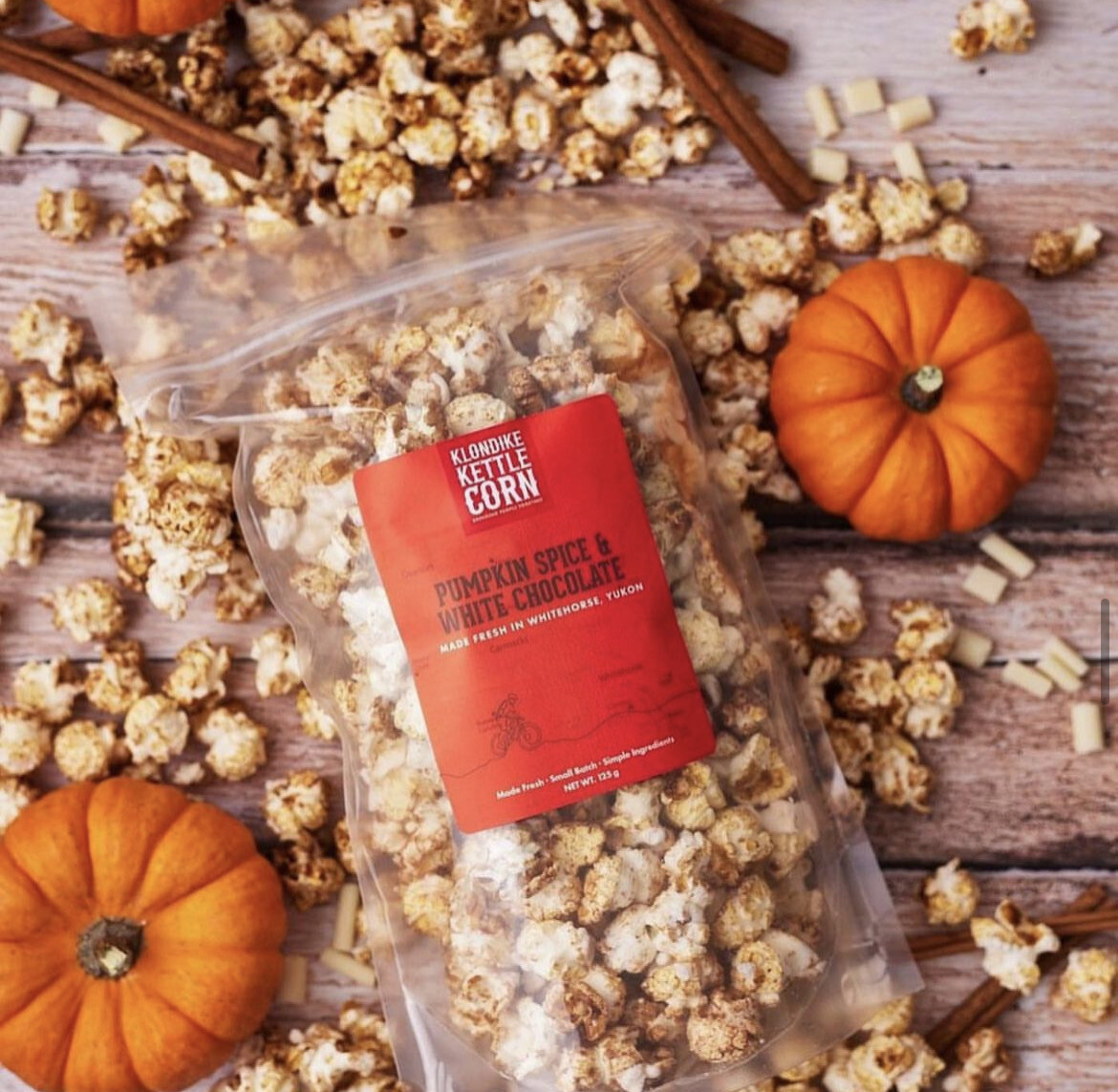 Pumpkin Spice &amp; White Chocolate Kettle Corn